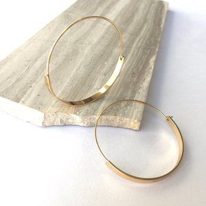 NEW~ Anthropologie Annelise Hoop Earrings / Gold